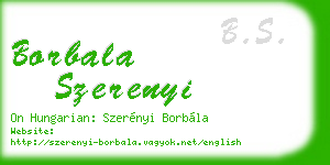 borbala szerenyi business card