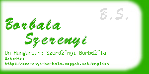 borbala szerenyi business card